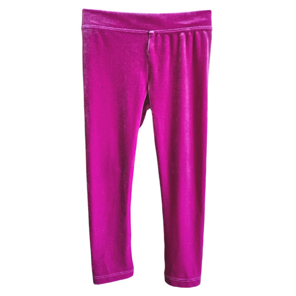 J. Crew Crewcuts Girl's Velvet Leggings Pink Toddler Size 2T* - Picture 1 of 7